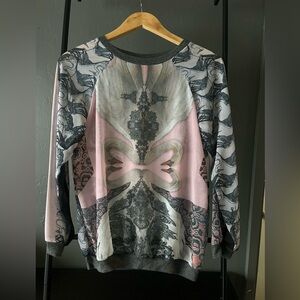 Clover Canyon sheer crew neck style long sleeve with swans